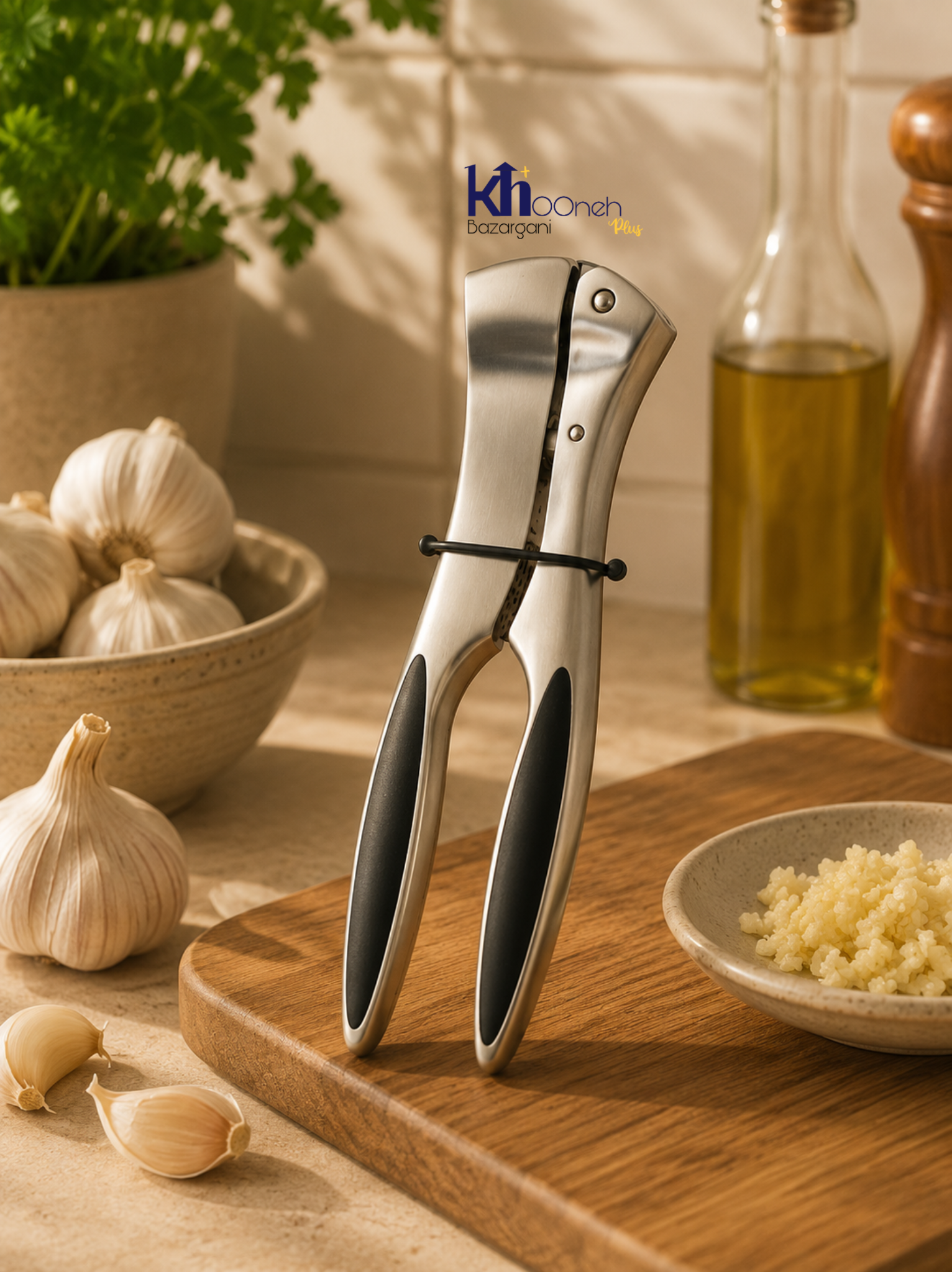 سیر له کن دستی مقاوم استیل شنگیا مدل دسته سیلیکونی